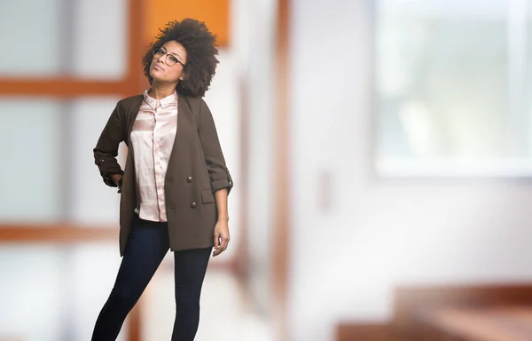 black woman standing full body