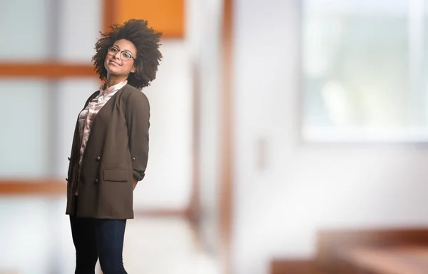 black woman standing full body