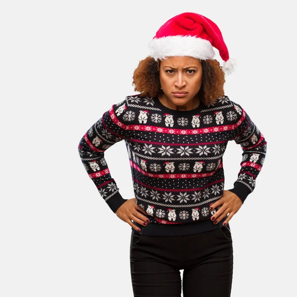 누군가가 인쇄와 크리스마스 스웨터 — 스톡 사진