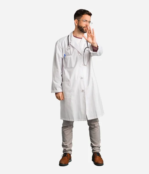 Young Doctor Man Putting Hand Front — Stock Photo, Image