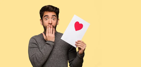 Joven Celebrando Día San Valentín —  Fotos de Stock