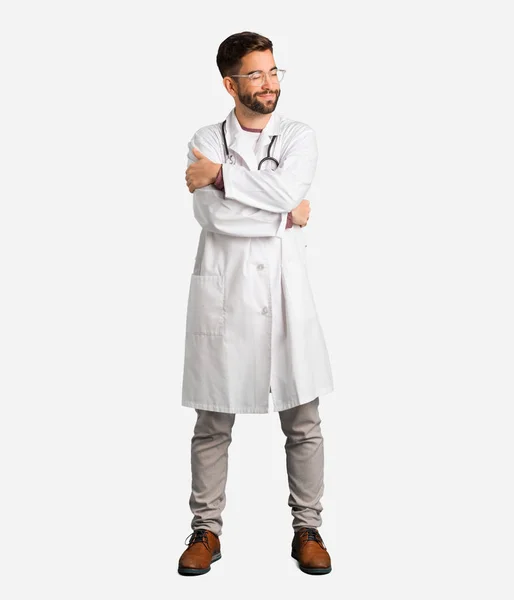 Giovane Medico Uomo Dare Abbraccio — Foto Stock