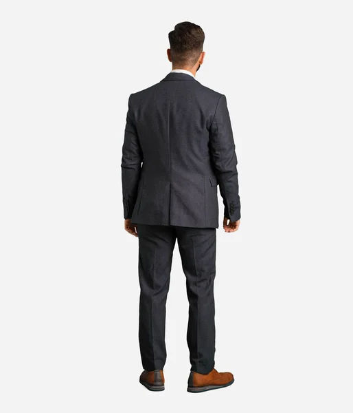 Young Handsome Business Man Looking Back — Stock Photo, Image