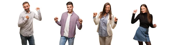 Group People Doing Rock Gesture — Stock Photo, Image
