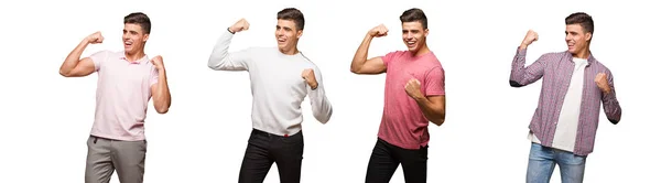 Collection Young Man Who Does Surrender — Stock Photo, Image