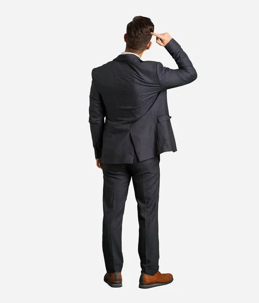 Young Handsome Business Man Thinking Something — Stock Photo, Image