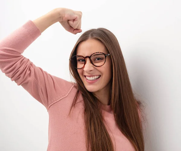 Junge Süße Frau Die Nicht Aufgibt — Stockfoto