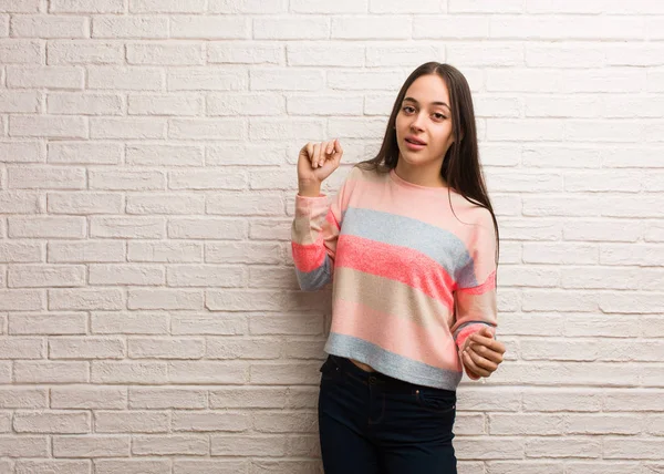 Young Modern Woman Dancing Having Fun — Stock Photo, Image