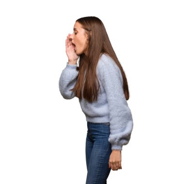 Beyaz kadın dedikodu tona fısıldayan