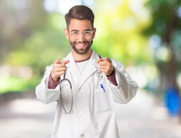 Young Doctor Man Cheerful Smiling — Stock Photo, Image