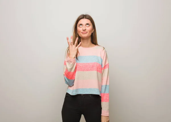 Young Russian Girl Very Scared Afraid — Stock Photo, Image