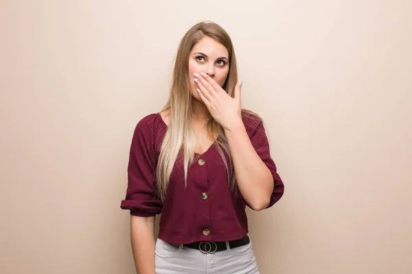 Young Russian Woman Tired Very Sleepy — Stock Photo, Image