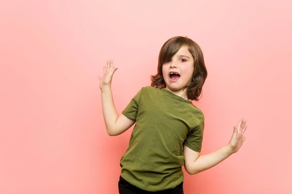 Little Boy Being Shocked Due Imminent Danger — Stock Photo, Image