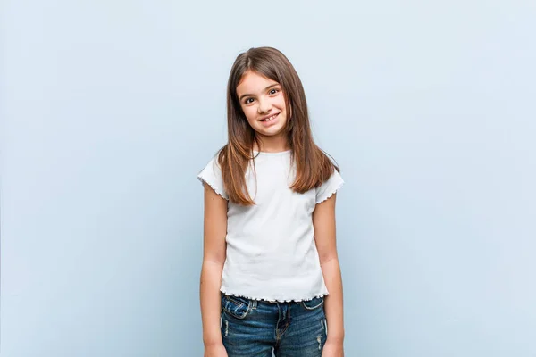 Menina Bonito Feliz Sorridente Alegre — Fotografia de Stock