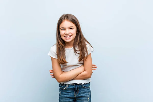 Menina Bonito Rindo Divertindo — Fotografia de Stock