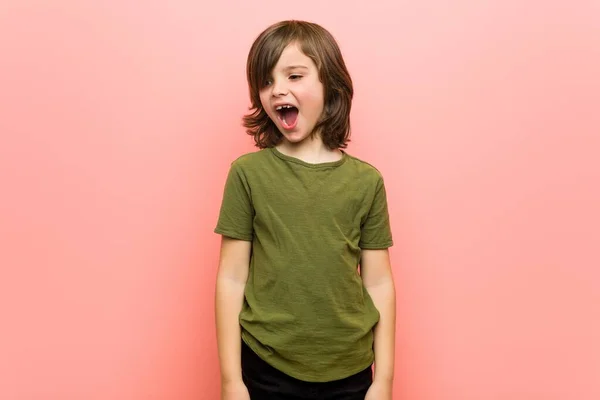 Little Boy Being Shocked Because Something She Has Seen — Stock Photo, Image