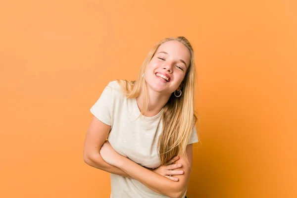Roztomilé Přirozené Dospívající Žena Směje Baví — Stock fotografie