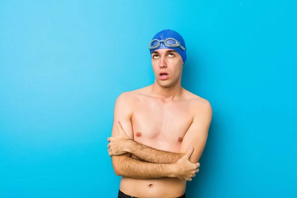 Young Swimmer Man Tired Repetitive Task — Stock Photo, Image