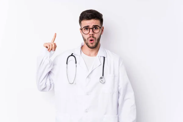 Young Caucasian Doctor Man Isolated Having Some Great Idea Concept — Stock Photo, Image