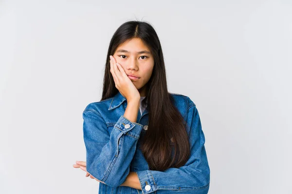 Joven Mujer Asiática Que Aburre Fatigado Necesita Día Relax —  Fotos de Stock