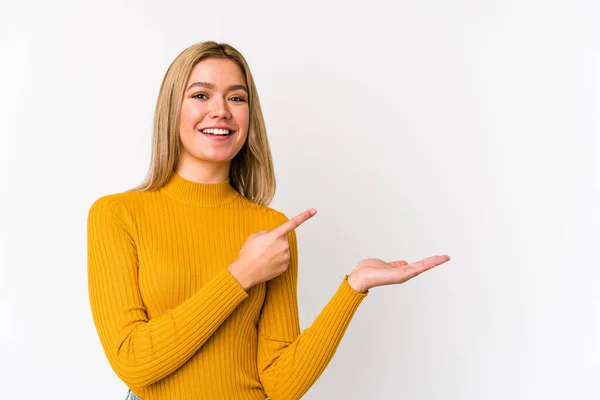 Joven Mujer Caucásica Siendo Sorprendida Ella Recordado Importante Reunión —  Fotos de Stock