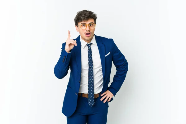 Young Business Cool Man Having Idea Inspiration Concept — Stock Photo, Image