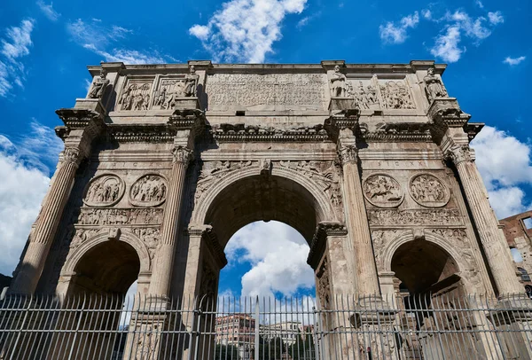 Arco Constantino Roma Dia Nublado Verão — Fotografia de Stock