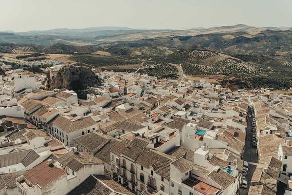 Antiguo Pueblo Blanco Cima Una Montaña España — Foto de Stock