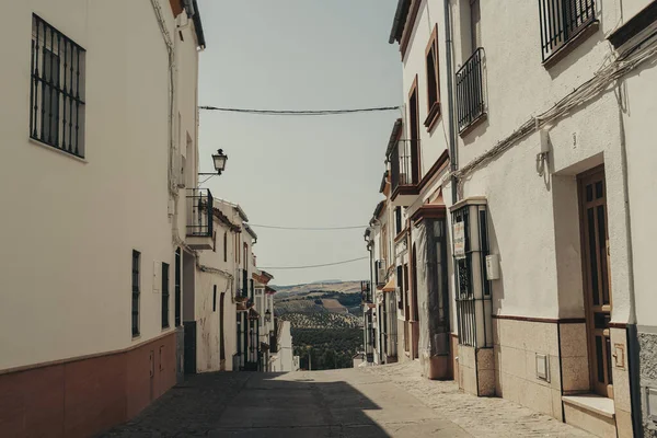 Pusta Biała Ulica Starego Miasta Andaluzji Hiszpania — Zdjęcie stockowe