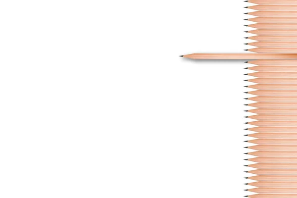 Gondolj Másképp Ceruzát Fehér Alapon Izoláljuk Oktatási Koncepció Másolási Hellyel — Stock Fotó