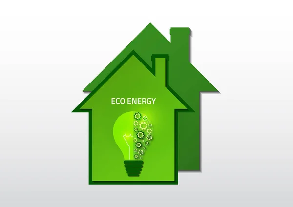 Concept Energy Efficient Home Nature Conservation Pollution Eco Home Icon — Stock Vector