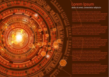 Vektör soyut arka plan, tasarım, teknoloji iletişimi, konsept, dijital iş. Sunum için şablon. Vektör illüstrasyonu