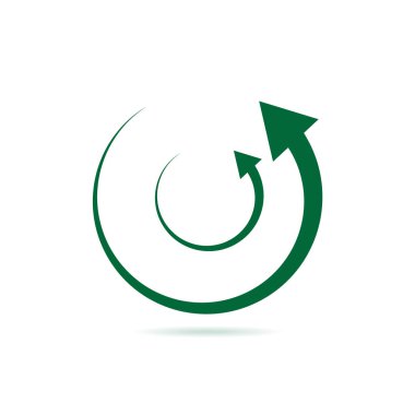 Vektör amblemi tasarımı için element. Ok, alan, daire