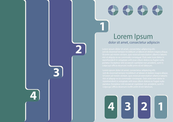 Цветные закладки, символы и текстовые поля. Концептуальное меню с 4 вариантами. Яркий цветовой узор инфографического дизайна
.