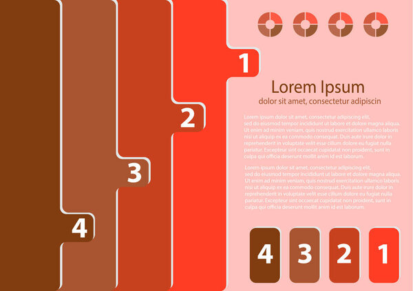 Цветные закладки, символы и текстовые поля. Концептуальное меню с 4 вариантами. Яркий цветовой узор инфографического дизайна
.
