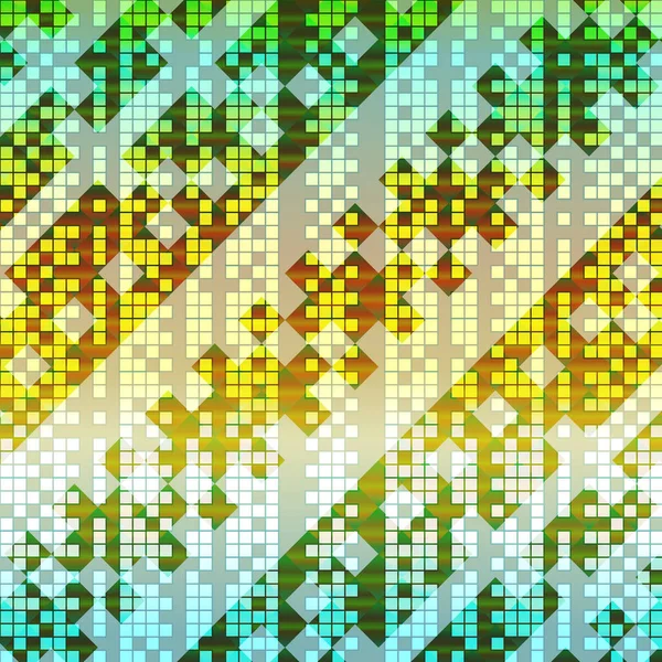 Fondo Abstracto Brillante Cuadrados Colores Pequeños Pixel — Vector de stock