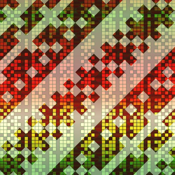 Luminoso Sfondo Astratto Piccoli Quadrati Colorati Pixel — Vettoriale Stock