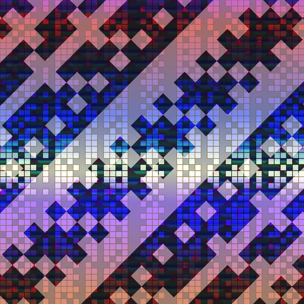 Fondo Abstracto Brillante Cuadrados Colores Pequeños Pixel — Vector de stock