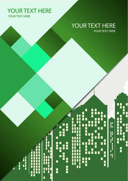 Layout Design Brochure Template Catalog Magazine Flyer Urban Concept Buildings — Stock Vector