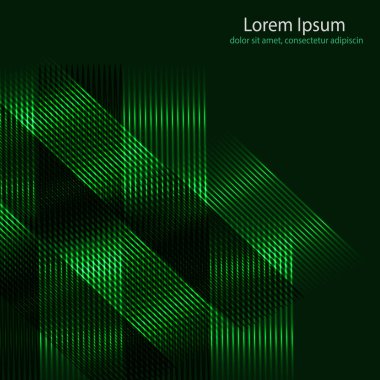 parlak modern arkaplan, renkli metal bantlarından geomerik nesneler