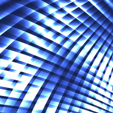 parlak modern arkaplan, renkli metal bantlarından geomerik nesneler