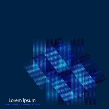 parlak modern arkaplan, renkli metal bantlarından geomerik nesneler