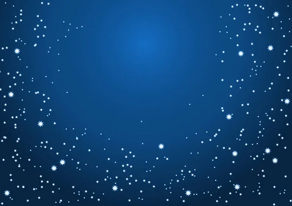 Parlak Yıldızları Gezegenleri Olan Karanlık Bir Gece Göğü Vektör Illüstrasyonu — Stok Vektör