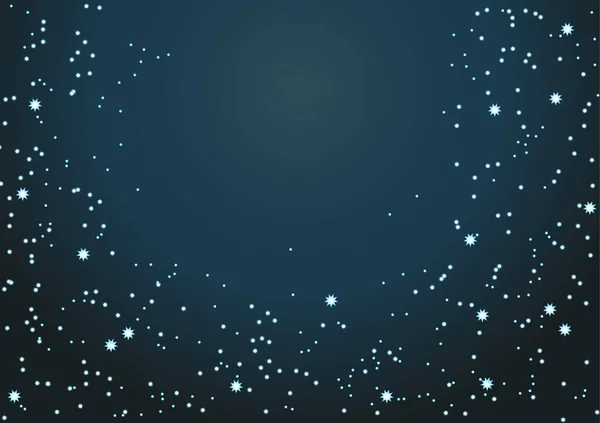 Oscuro Cielo Nocturno Con Estrellas Planetas Brillantes Ilustración Vectorial — Vector de stock