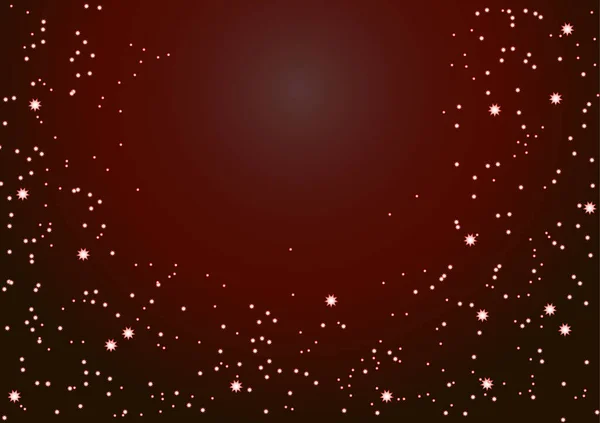 반짝이는 행성들로 이루어진 어두운 밤하늘 일러스트 — 스톡 벡터
