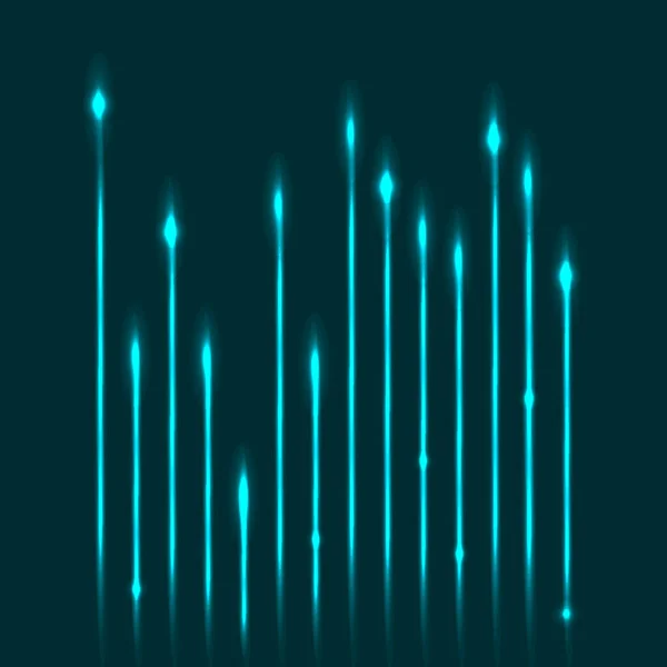 Tech Abstracte Achtergrond Met Gloeiende Lijnen Neon Strepen Vector Illustratie — Stockvector