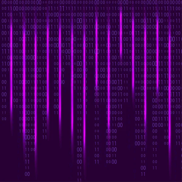 Tech Abstrakt Bakgrund Med Glödande Linjer Neon Ränder Vektor Illustration — Stock vektor