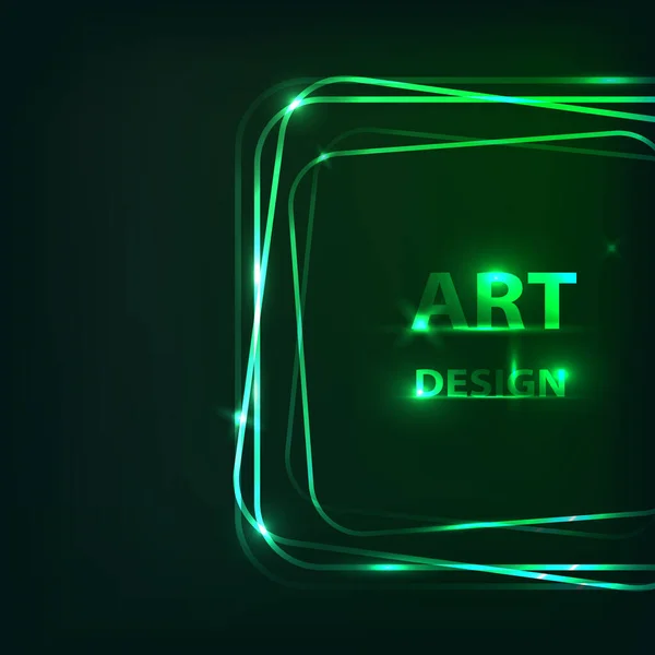 Diseño Arte Banner Transparente Vector Resplandeciente Abstracto Efecto Luz Brillante — Vector de stock
