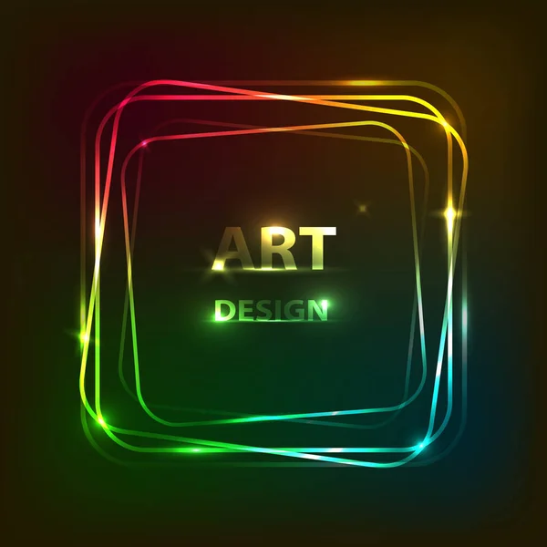 Diseño Arte Banner Transparente Vector Resplandeciente Abstracto Efecto Luz Brillante — Vector de stock