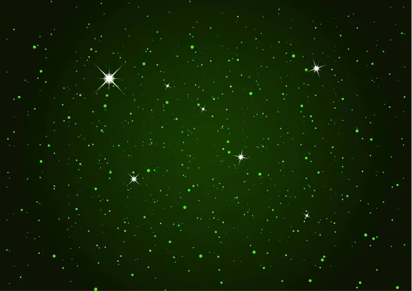 Oscuro Cielo Nocturno Con Estrellas Planetas Brillantes Ilustración Vectorial — Vector de stock